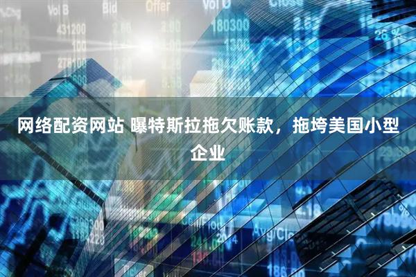 网络配资网站 曝特斯拉拖欠账款，拖垮美国小型企业